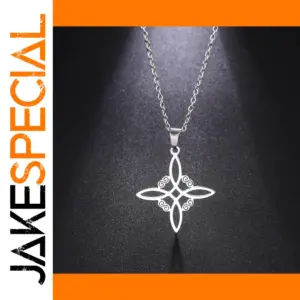 Witch Knot Stainless Steel Pendant Necklace