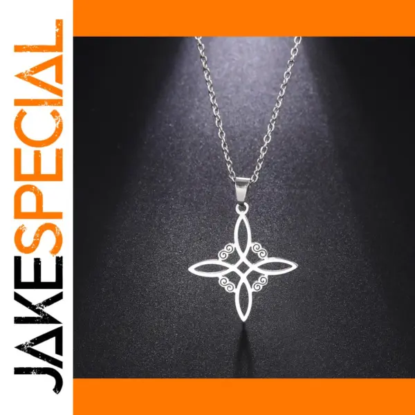 Witch Knot Stainless Steel Pendant Necklace