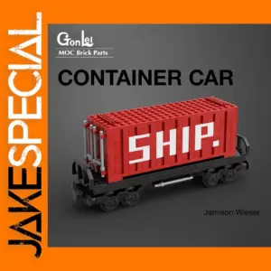 MOC Shipping Container Car Building Blocks Set