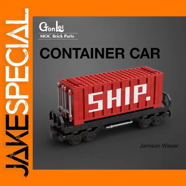 MOC Shipping Container Car Building Blocks Set