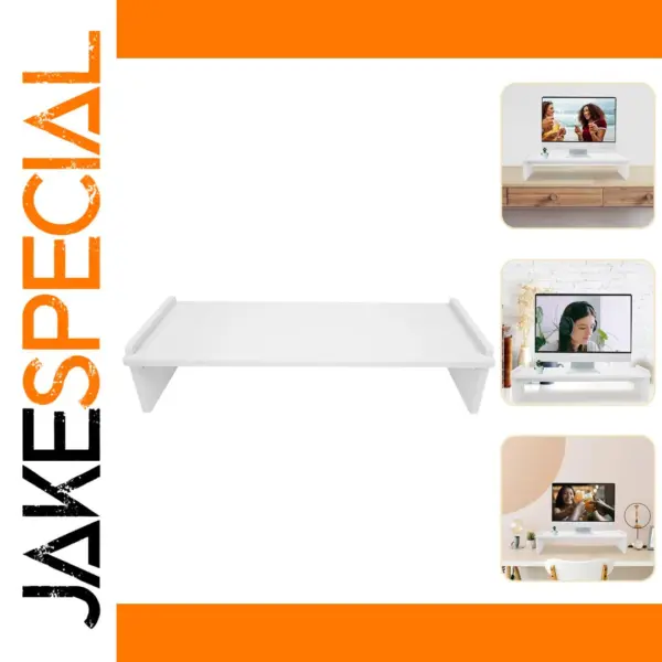 White Adjustable Laptop Monitor Stand