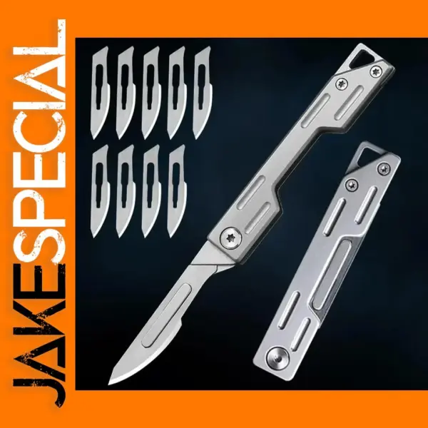 Stainless Steel Folding Knife with 10 Blades