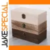 Rectangular Wooden Storage Box with Retro Buckle