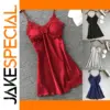 Silk Halter Nightdress with Lace Robe Set