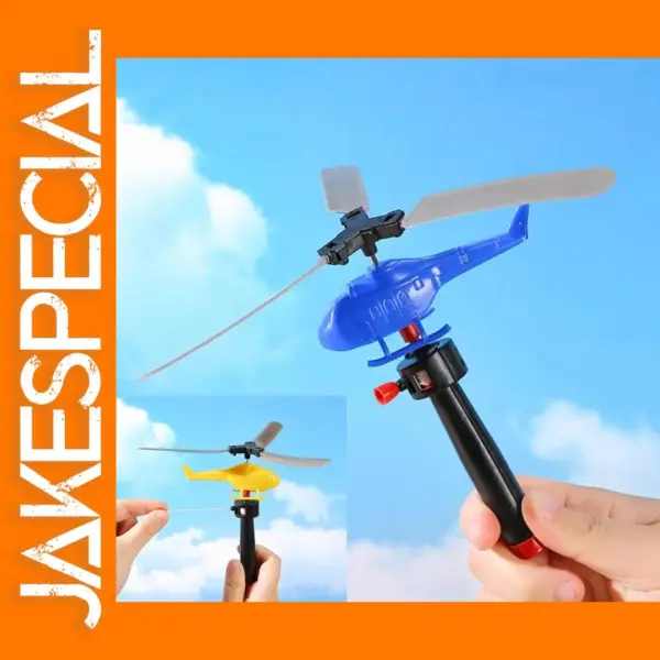 Colorful Pull-String Toy Helicopter for Kids