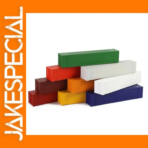 9pcs N Scale 48ft Model Trains Containers