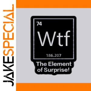 Wtf Element 74 Enamel Brooch Pin