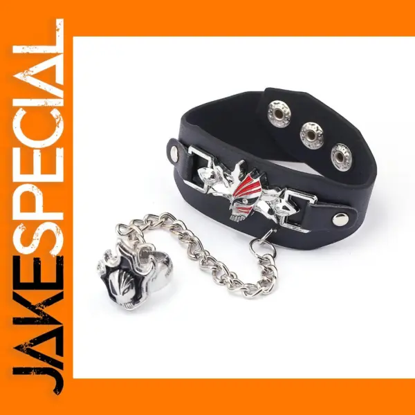10pc Anime Leather Bracelets Set with Ring