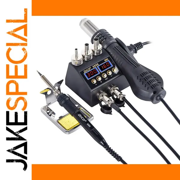 JCD 8898 2-in-1 Soldering Station with LCD Display