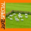 100pcs 1:87 HO Scale White Farm Animals Set