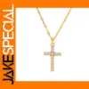 Stainless Steel 18K Gold Plated Cross Necklace