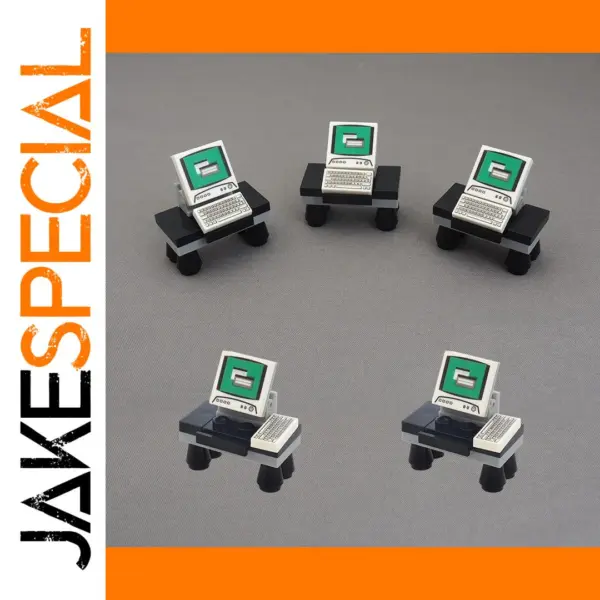 Mini Office Computer Desk Building Blocks Set