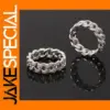 Silver Cuba Chain Iced Out Cocktail Ring
