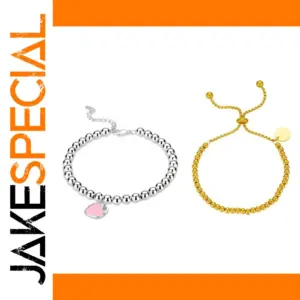 Titanium Heart Pendant Bracelet for Women
