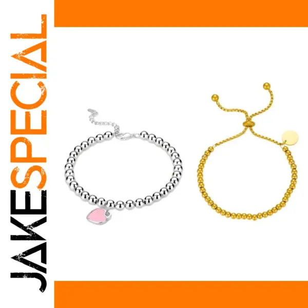 Titanium Heart Pendant Bracelet for Women