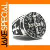 Vintage Catholic Cross Ring for Men