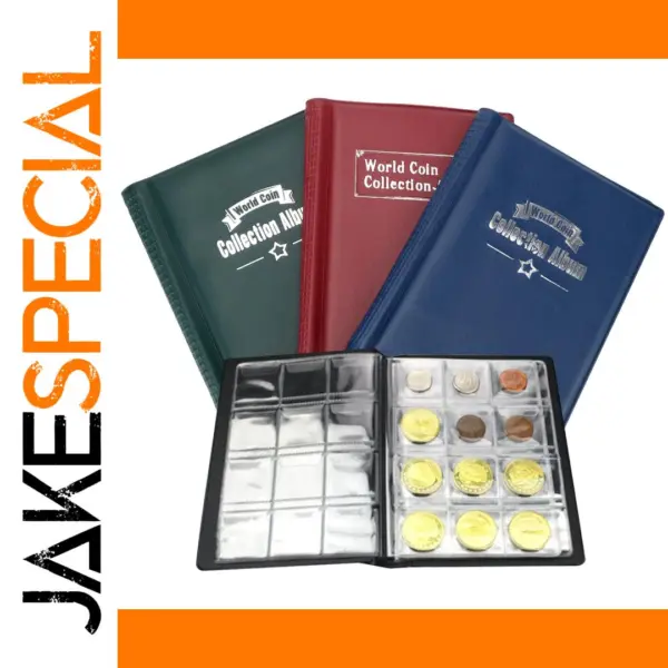 Artificial Leather Coin Collection Album 120 Pockets