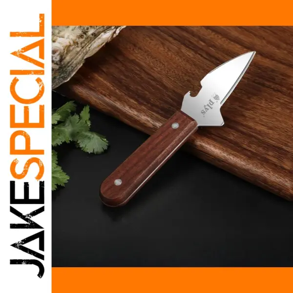 Stainless Steel Oyster Knife with Wooden Handle
