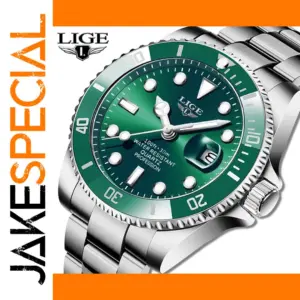 LIGE Luxury Men's Diver Quartz Watch