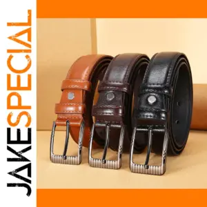 Luxury Unisex Leather Belt with Pin Buckle