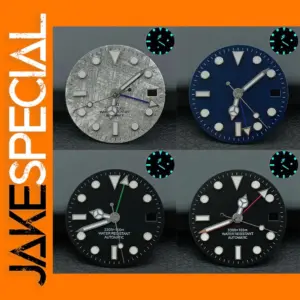 NH34/NH35 Caliber Watch Dial with Blue-Green Luminous Finish