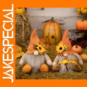 Thanksgiving Maple Leaf Straw Hat Doll Pendant