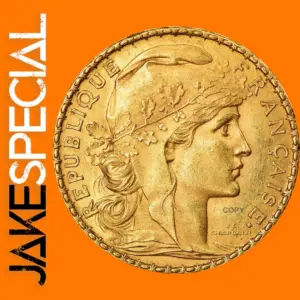 1901 Gold Marianne Rooster Replica Coin