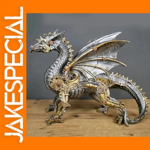 Steampunk Mechanical Dog Statue Resin Decor