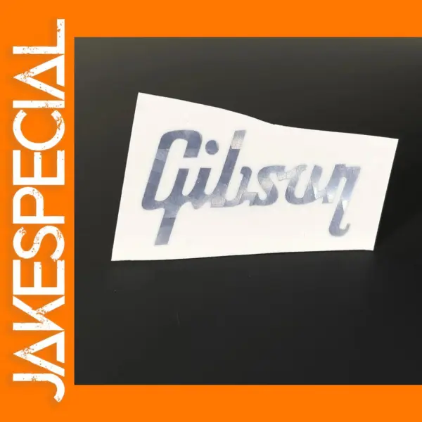 Guitar Peghead Waterslide Decal Sticker Silver