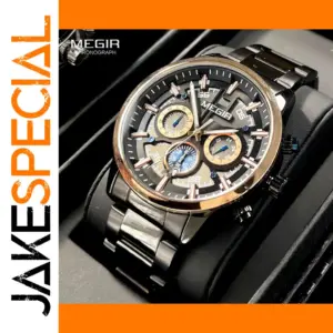 MEGIR MS2220G-BK-1NO Men's Chronograph Watch