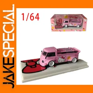 Hello Kitty Pink Van Model 1/64 Scale Collectible