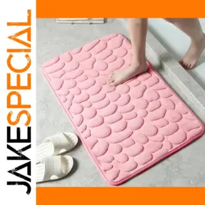 Memory Foam Non-Slip Cobblestone Bath Mat