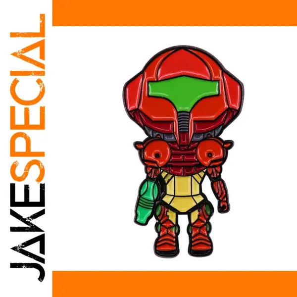 Samus Aran Enamel Pin Metroid Collectible Brooch