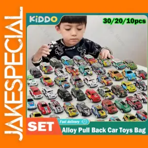 Alloy Pull-Back Car Set with Storage Bag