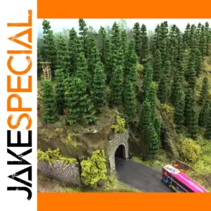 80pcs HO Scale Green Trees for Diorama