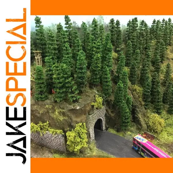 80pcs HO Scale Green Trees for Diorama