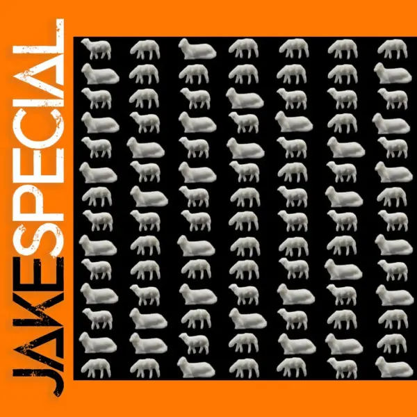100pcs N Scale White Model Sheep Figures