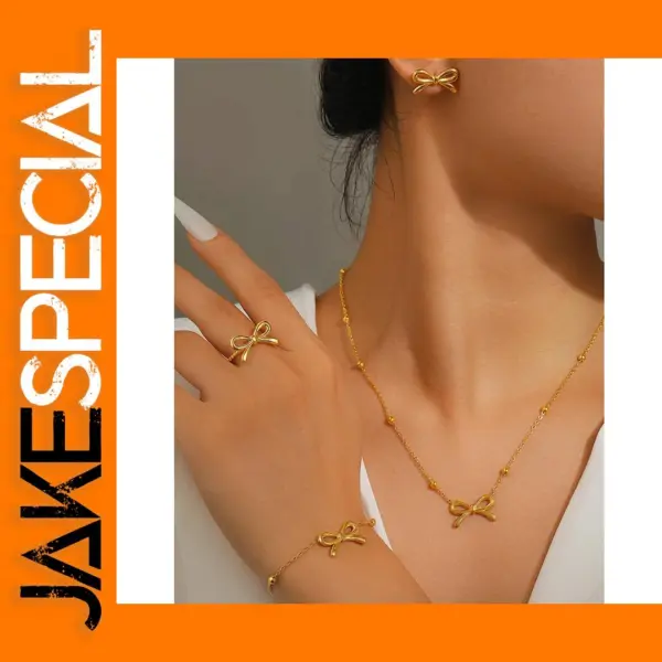 Vintage Stainless Steel Jewelry Set for Women