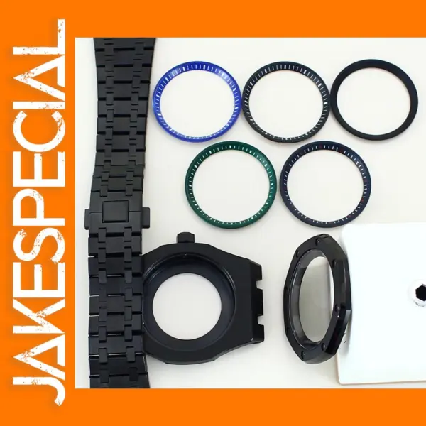41mm Black Watch Case for Seiko Movement
