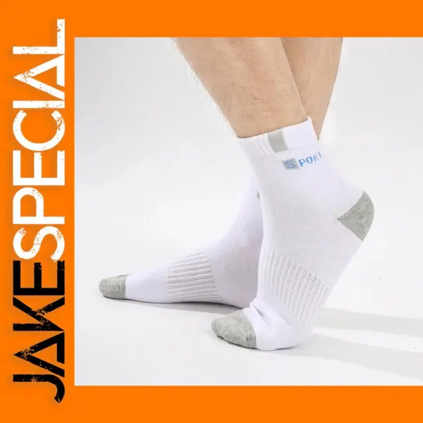 Breathable Cotton Sports Socks for Men - 10pcs