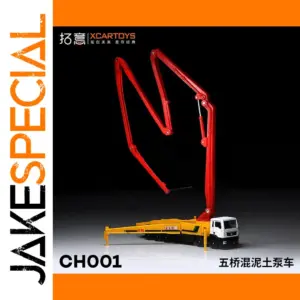 1:100 Diecast Concrete Pump Truck Model