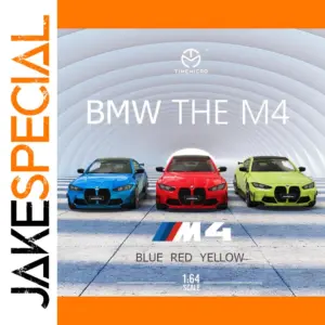 1/64 Scale Diecast BMW M4 Yellow Model Car