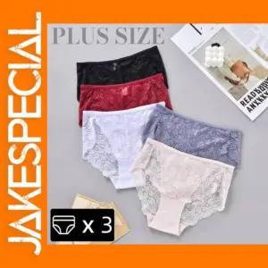 Comfortable Plus Size Lace Panties Set