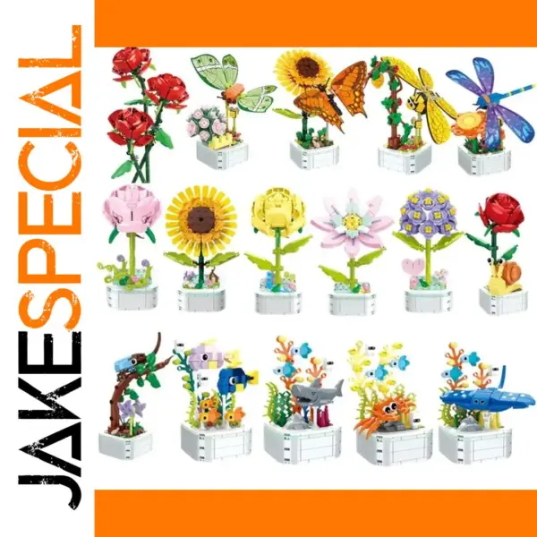 Eternal Rose Building Block Decorative Model