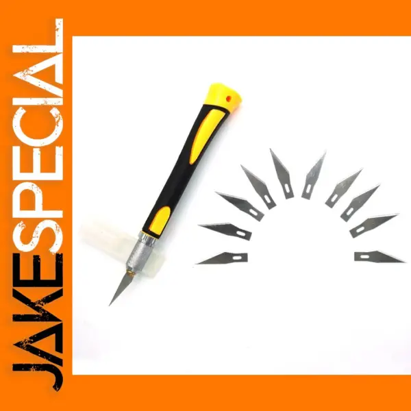 Non-slip Metal Scalpel with 10 SK5 Blades