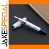 Blue and White Medium Nib Fountain Pen