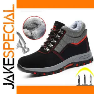 High-Top Steel Toe Work Boots for Men