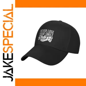 Casual Unisex Baseball Cap with Smiling Graphic