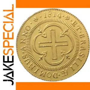 1814 Brazil 4000 Reis Gold Coin Replica
