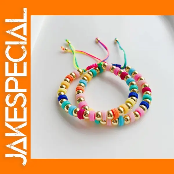 Colorful Boho Heishi Disc Beads Bracelet